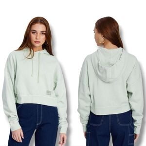 BDG Urban Outfitters Women's Mint Green Oversized Crop Hooded Sweater